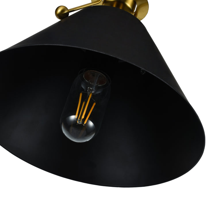 1 - Light Cone Pendant With Wrought Iron Accents #MX5012