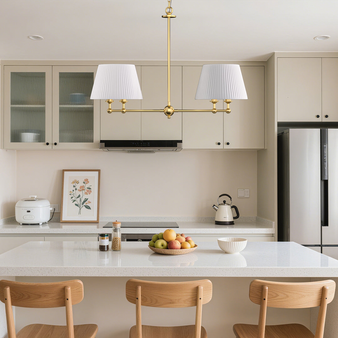 4-Light Dimmable Classic And Traditional Shaded Liner Pendant #19227