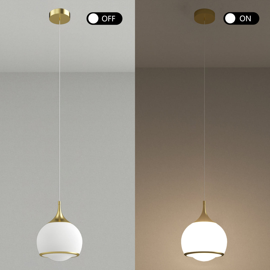 Nimbus 1-light Led Single Glass Pendant For Hallway/kitchen Island #MX21051