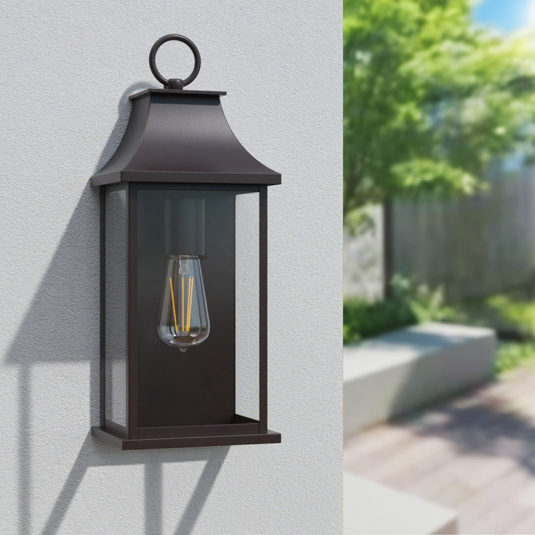 Maxax Dusk to Dawn Outdoor Wall Lights 3-Light, Oil Rubbed Bronze Exterior Lighting Fixtures, 25" Large Outdoor Wall Sconce, Waterproof Outside Wall Lantern for Porch Patio Garage #7076-3BR