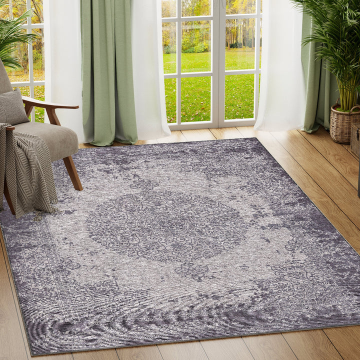 4modernhome Machine Printed Vintage Area Rug For Living Room, Hallway Runner, Entryway Rug #DP03