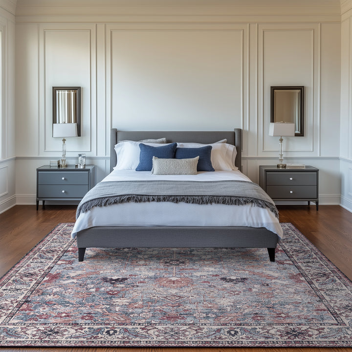 4modernhome Machine Printed Vintage Area Rug For Living Room, Hallway Runner, Entryway Rug #DP05