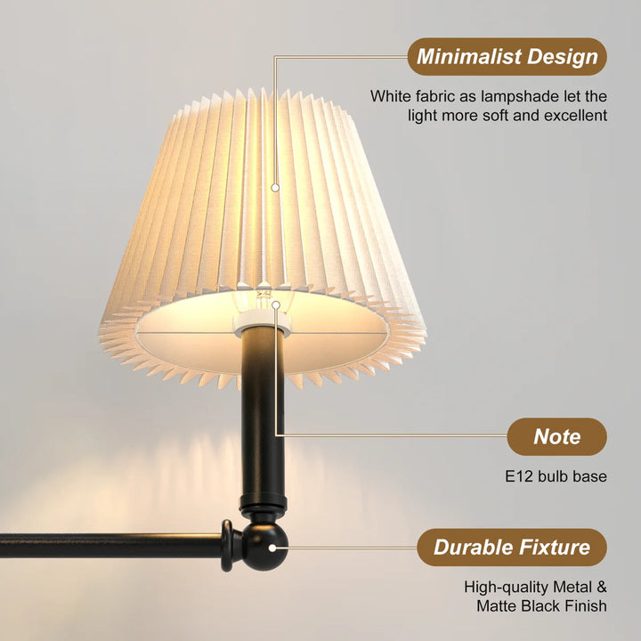 Glow 6-Light 36"W Modern Spider Chandelier with Linen Shade for Dining Room #39008