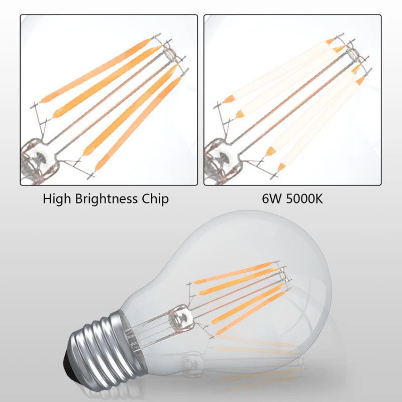 60 Watt Equivalent A19 E26/Medium (Standard) Dimmable LED Bulb (Set of 6) #A60/A19-627-6PK