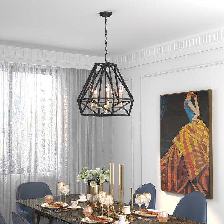 Maxax 5-Light Geometric Model Candle Chandelier #MX19006