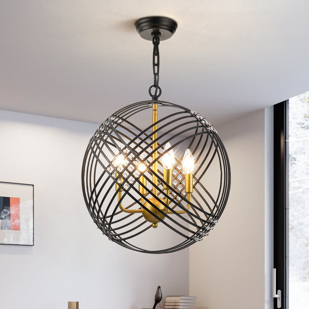 Maxax 4 - Light Unique/Statement Globe Pendant #MX19043-4-P