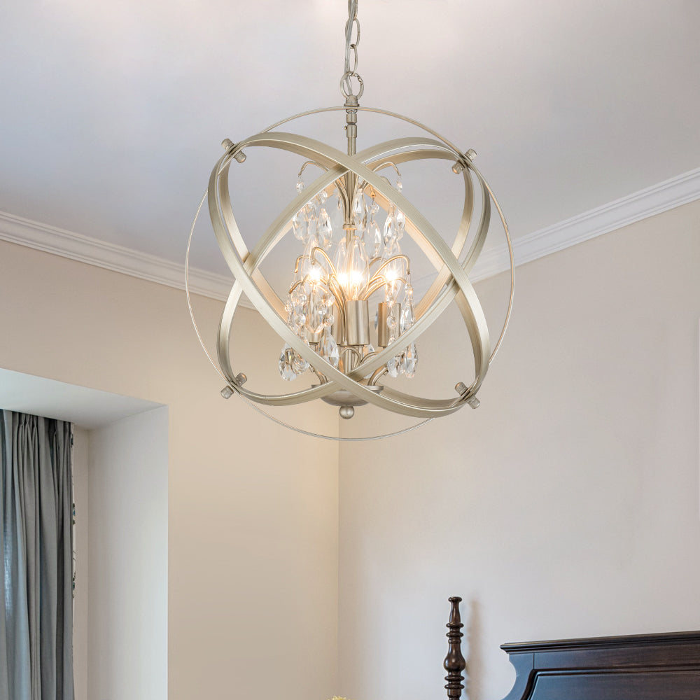 Maxax 4 - Light Dimmable Globe Chandelier #MX19026-4