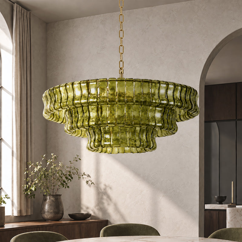 Bloom Ripple Glass Chandelier