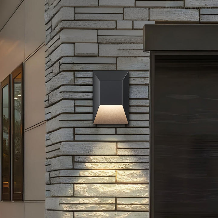 Brandalynn 9''H 1-Light Dimmable Sand Grain Black Led Outdoor Wall Light #7080
