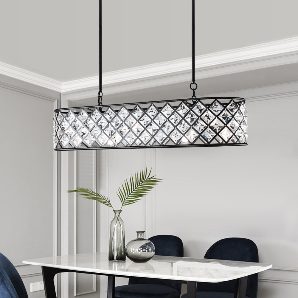 Maxax 5-Light Rectangle Crystal Chandelier #MX19015