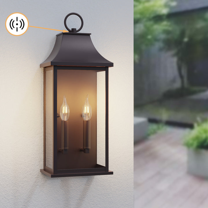 Maxax Dusk to Dawn Outdoor Wall Lights 3-Light, Oil Rubbed Bronze Exterior Lighting Fixtures, 25" Large Outdoor Wall Sconce, Waterproof Outside Wall Lantern for Porch Patio Garage #7076-3BR