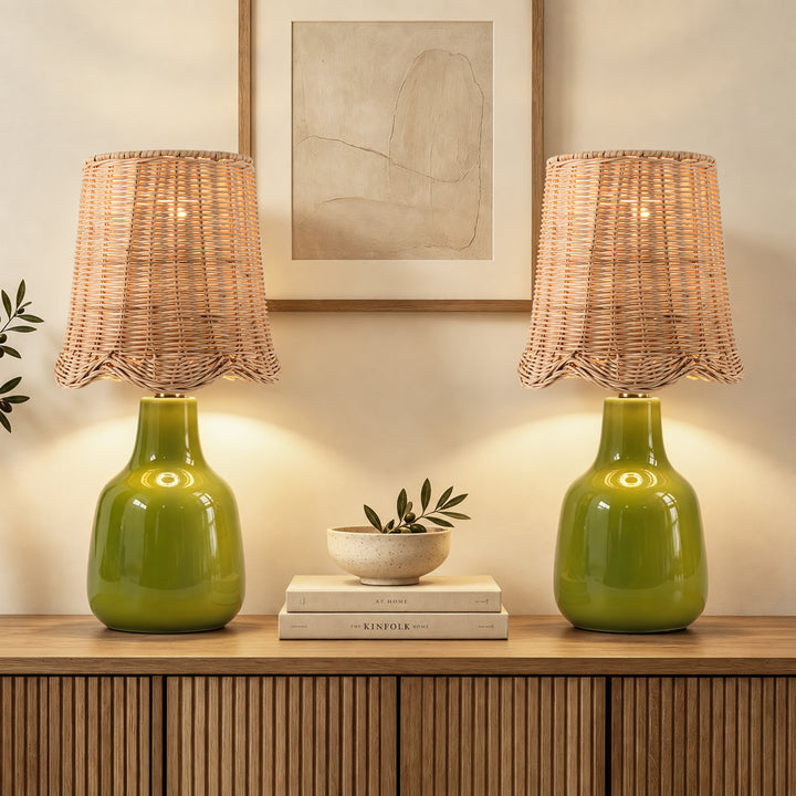 Zenith 16.5" Modern Country Ceramic Table Lamp For Living Room/bedroom #T267