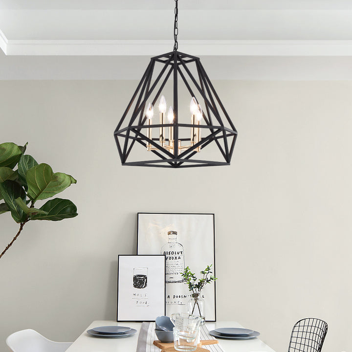 Maxax 5-Light Geometric Model Candle Chandelier #MX19006