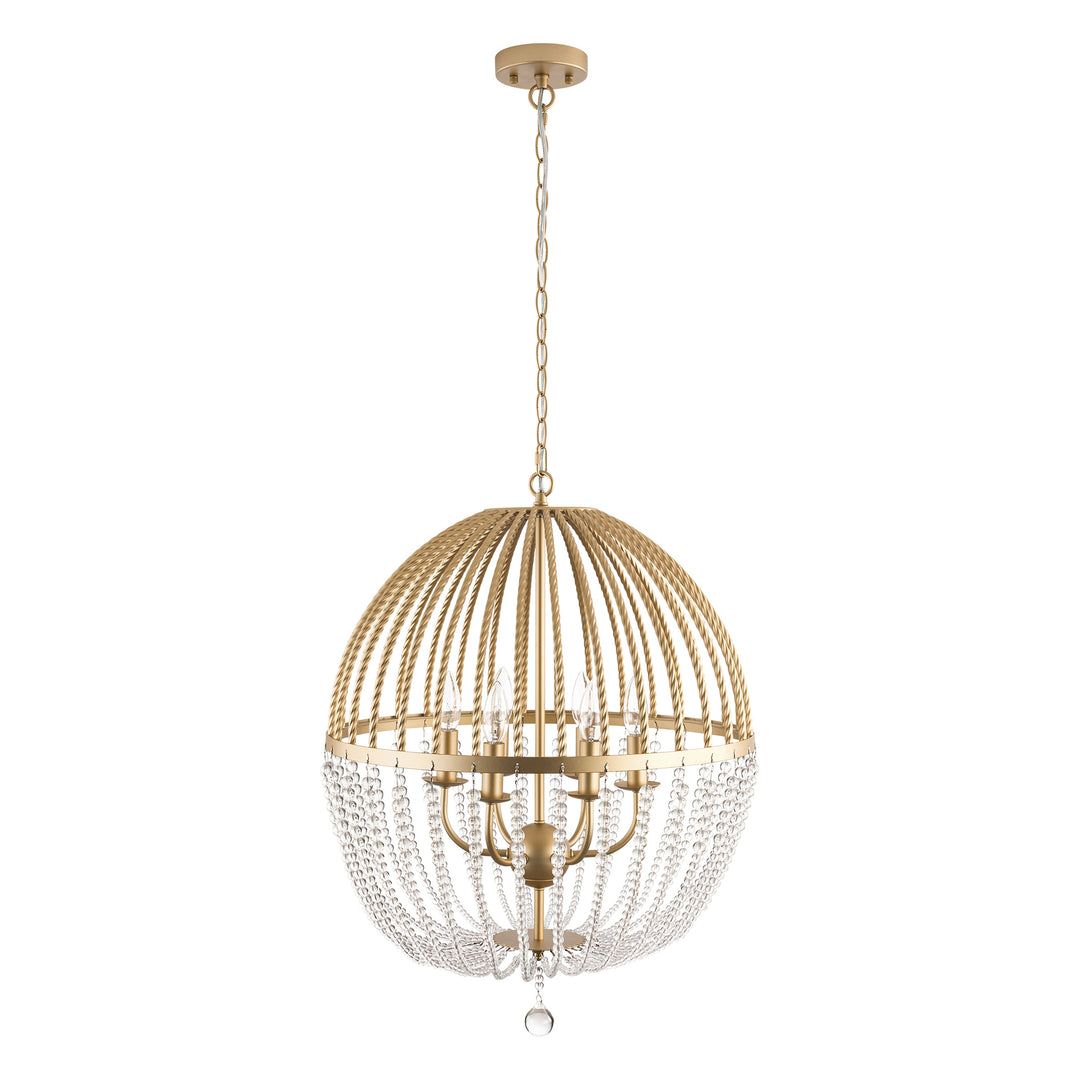 6 - Light Dimmable Globe Chandelier #27004