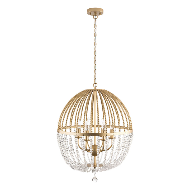 6 - Light Dimmable Globe Chandelier