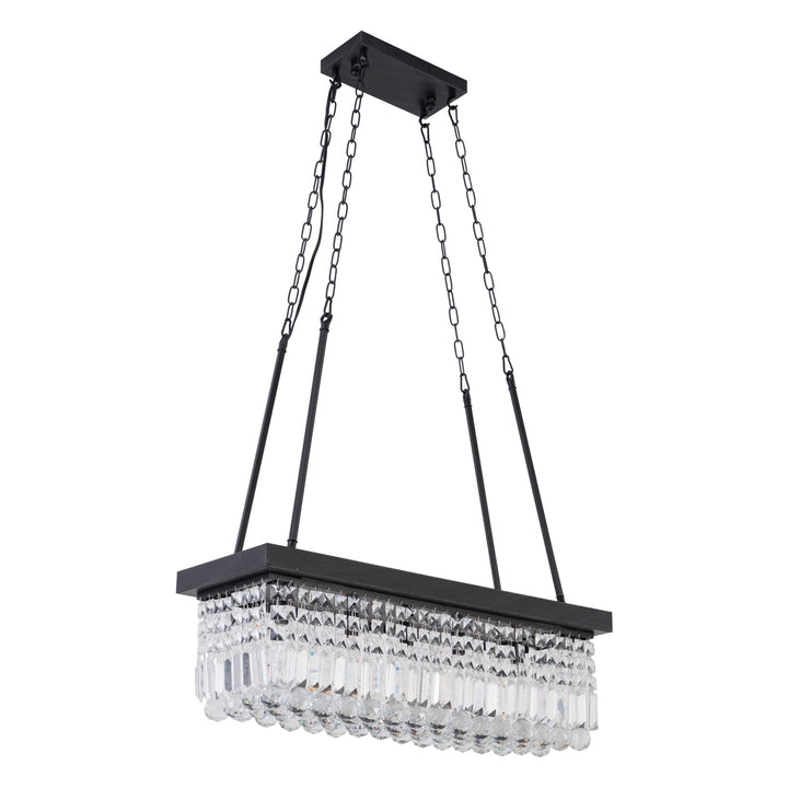 Maxax 5 - Light Kitchen Island Tiered Pendant With Crystal Accents #19189