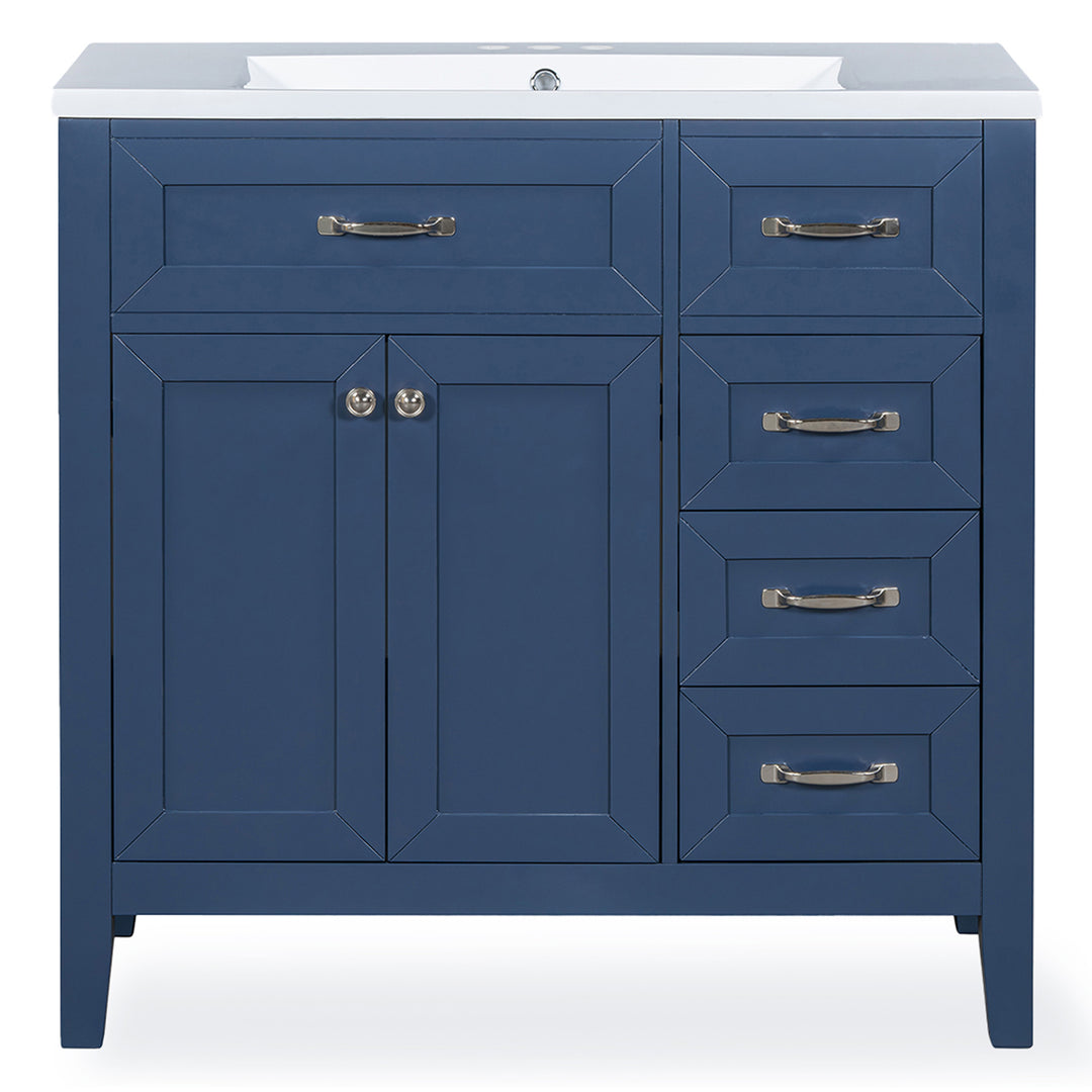 36'' Single Bathroom Vanity Cabinet With Ceramic Top #BV-007