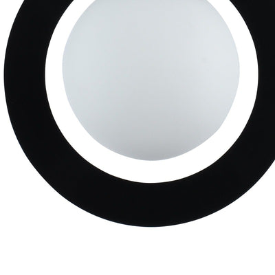 Maxax 1 - Light Single Globe Pendant with Wrought Iron Accents #MX5014-P1BK