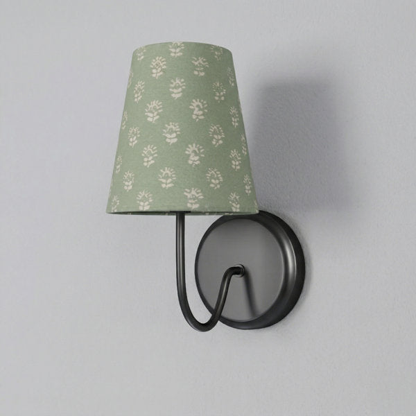 Twilight Brass Armed Sconce With White Linen Shade #39005