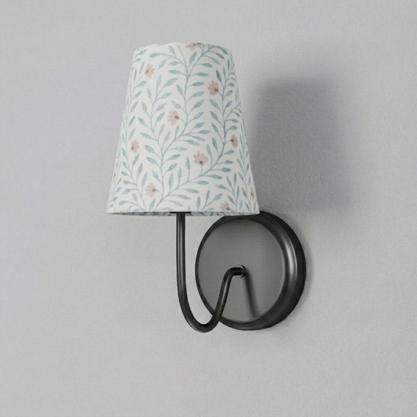 Twilight Brass Armed Sconce With White Linen Shade #39005