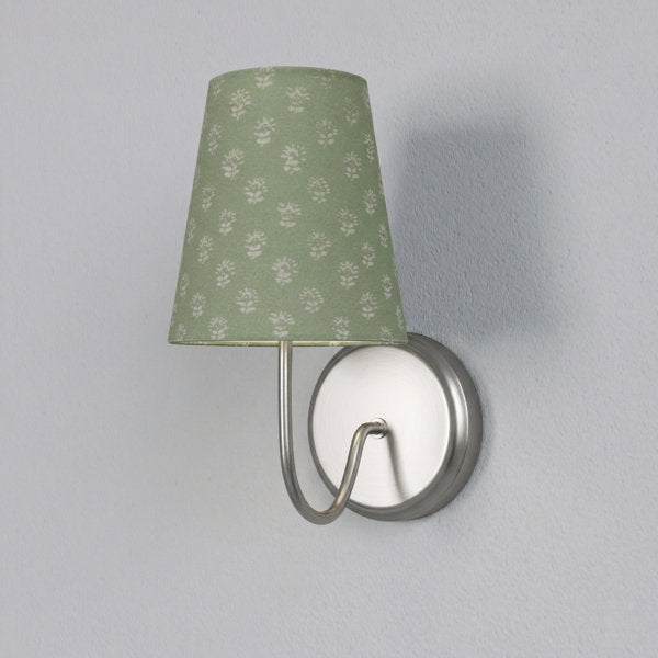 Twilight Brass Armed Sconce With White Linen Shade #39005