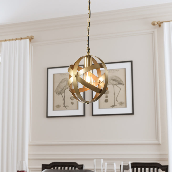 1 - Light Champagne Gold Pendant Light #MX21016