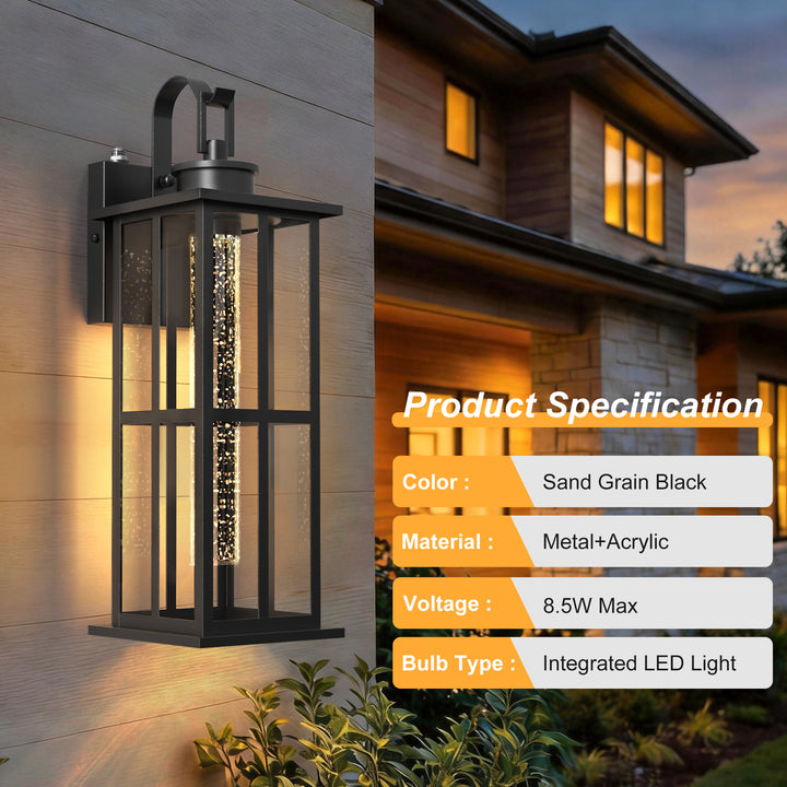 Veranda 20'' H Dimmable Led Black Iron Outdoor Wall Light #OW7108