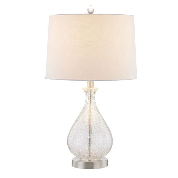 Maxax Glass and Metal Bedside Table Lamp Set of 2 #T26