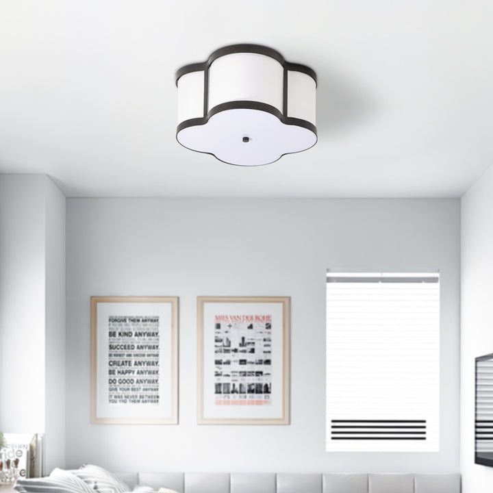 Maxax 4-Light Drum Flush Mount Ceiling Light #19202-4WH