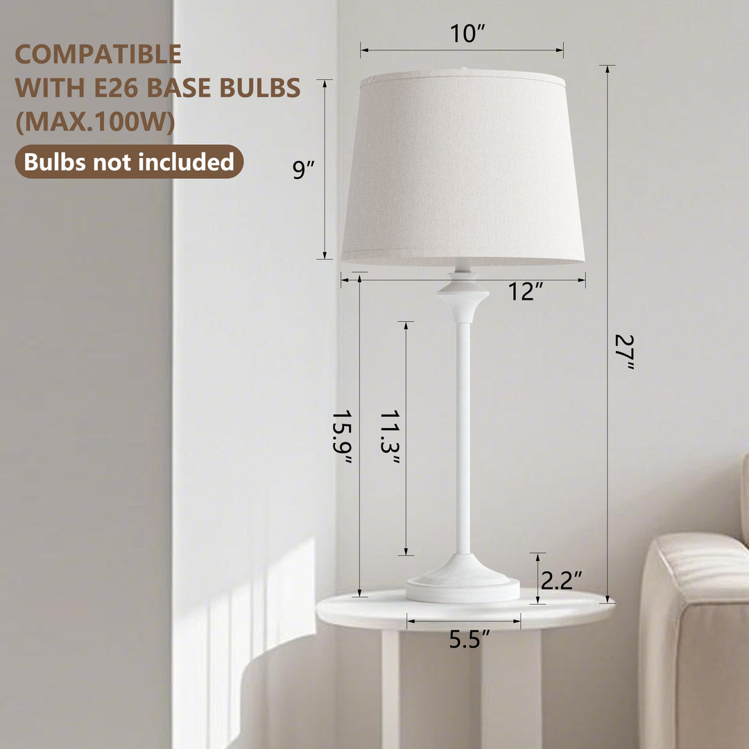 Maxax Metal Buffet Lamp with Oatmeal shade (Set of 2) #T13