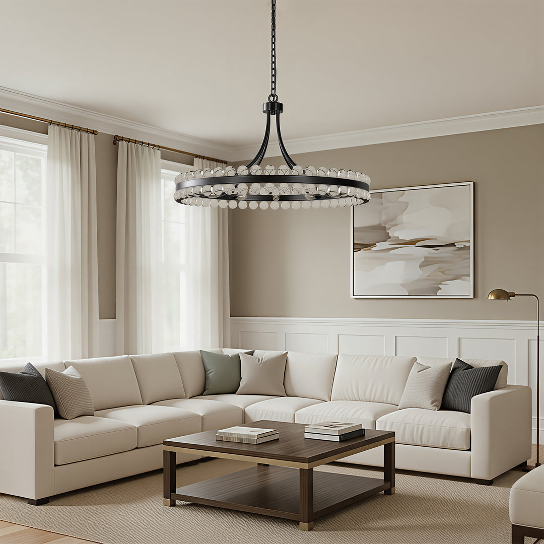 Brilliance Maxax 8 - Light Dimmable Wagon Wheel Chandelier #19217