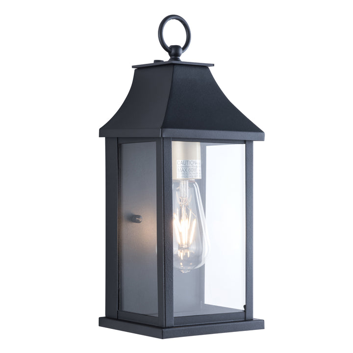 1 - Light Glass Outdoor Wall Lantern with Dusk to Dawn #7008