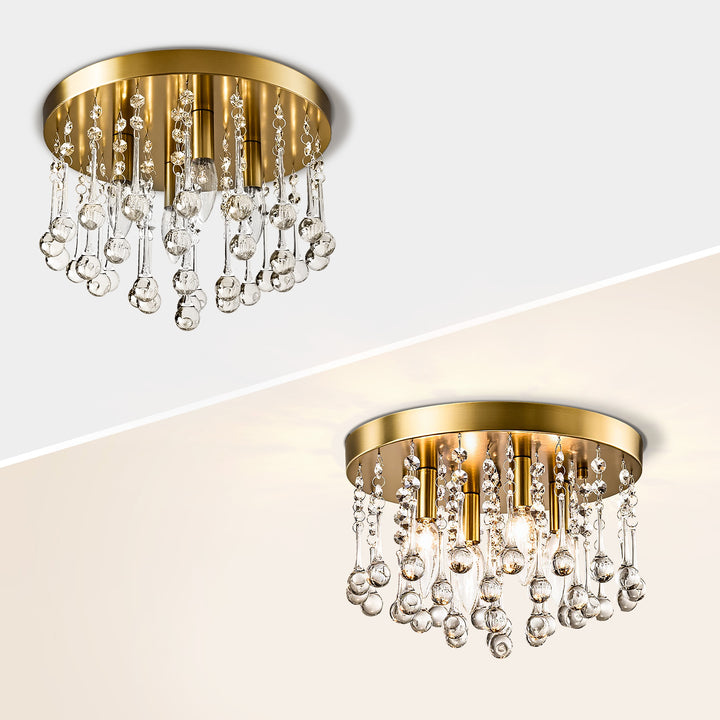 Maxax 4 - Light 11.8in Crystal Pendant Ceiling Lamp #MX19067