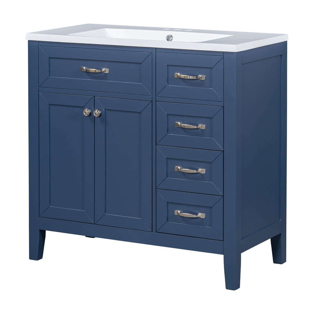 36'' Single Bathroom Vanity Cabinet With Ceramic Top #BV-007