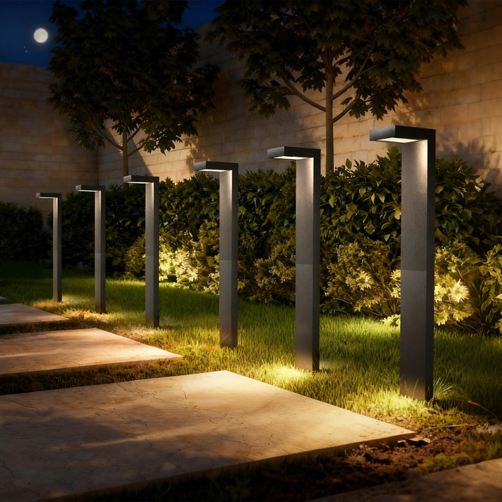 Starlight 19'' H LED Black Aluminum 4000K Outdoor Pathway Light with Etched Frosted Glass (Set of 2) #UG7095