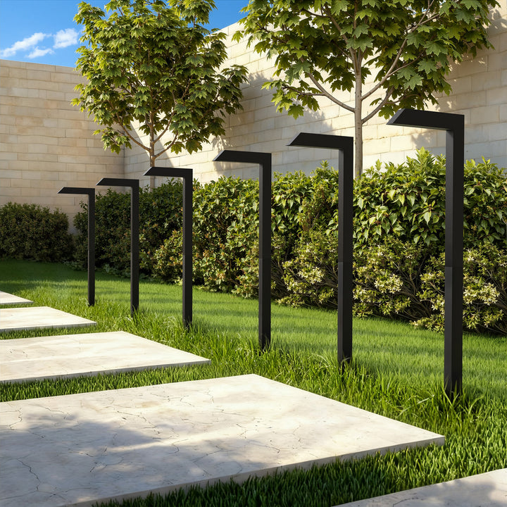 Starlight 19''H LED Black Aluminum 4000k Outdoor Pathway Light with Etched Frosted Glass #UG7096