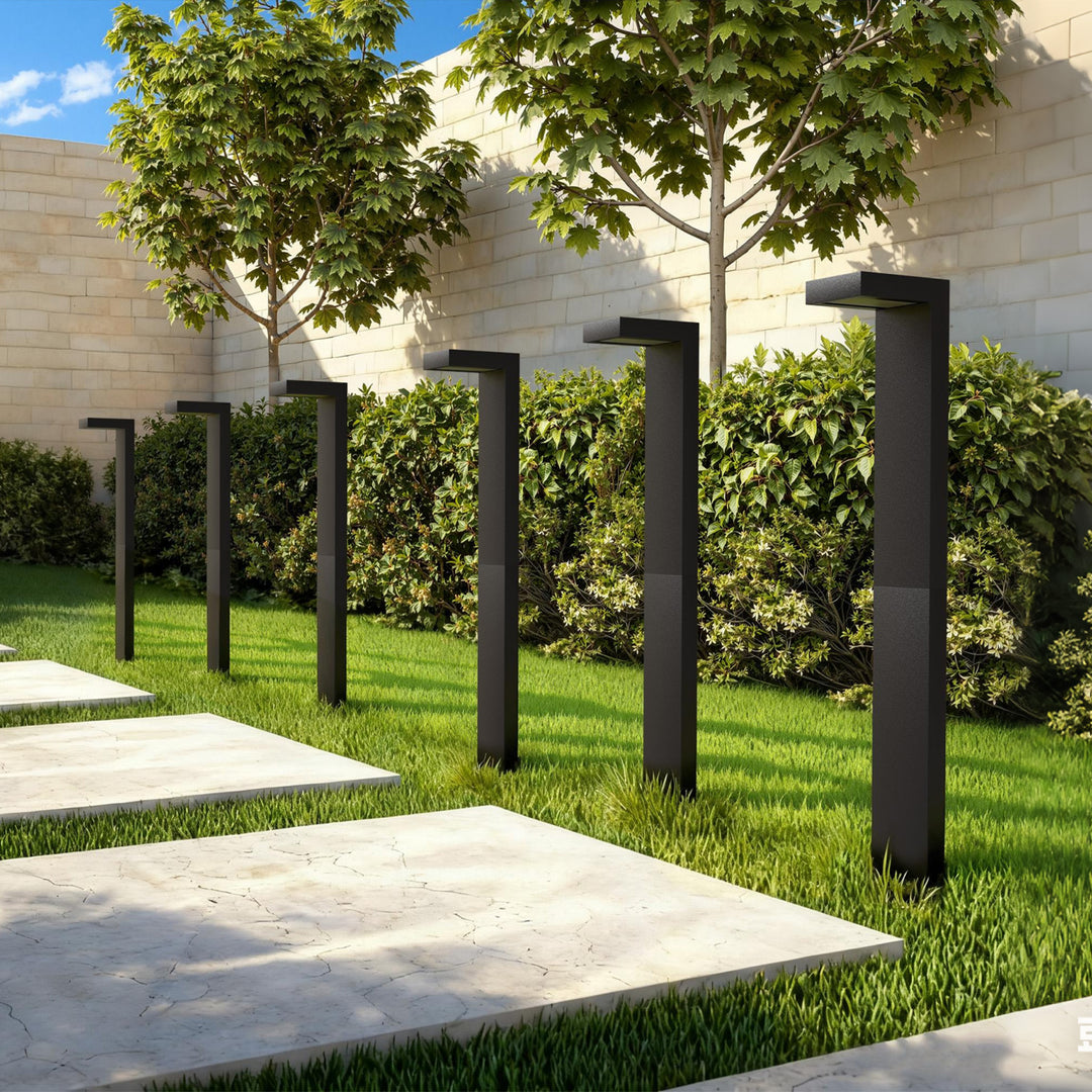 Starlight 19'' H LED Black Aluminum 4000K Outdoor Pathway Light with Etched Frosted Glass (Set of 2) #UG7095