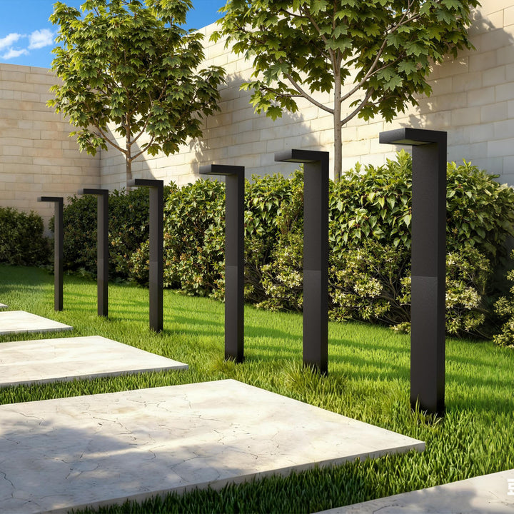 Starlight 19'' H LED Black Aluminum 4000K Outdoor Pathway Light with Etched Frosted Glass (Set of 2) #UG7095