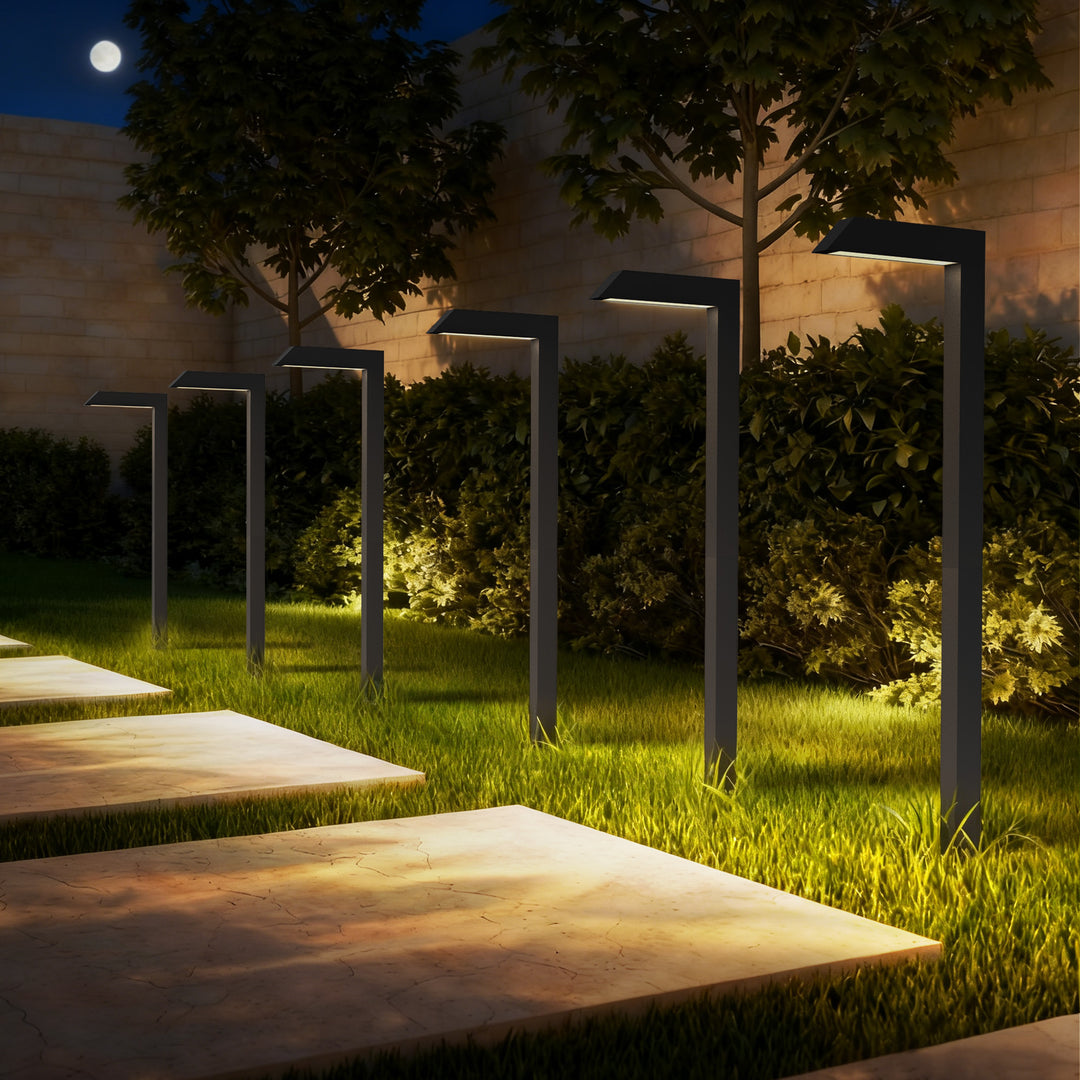 Starlight 19''H LED Black Aluminum 4000k Outdoor Pathway Light with Etched Frosted Glass #UG7096