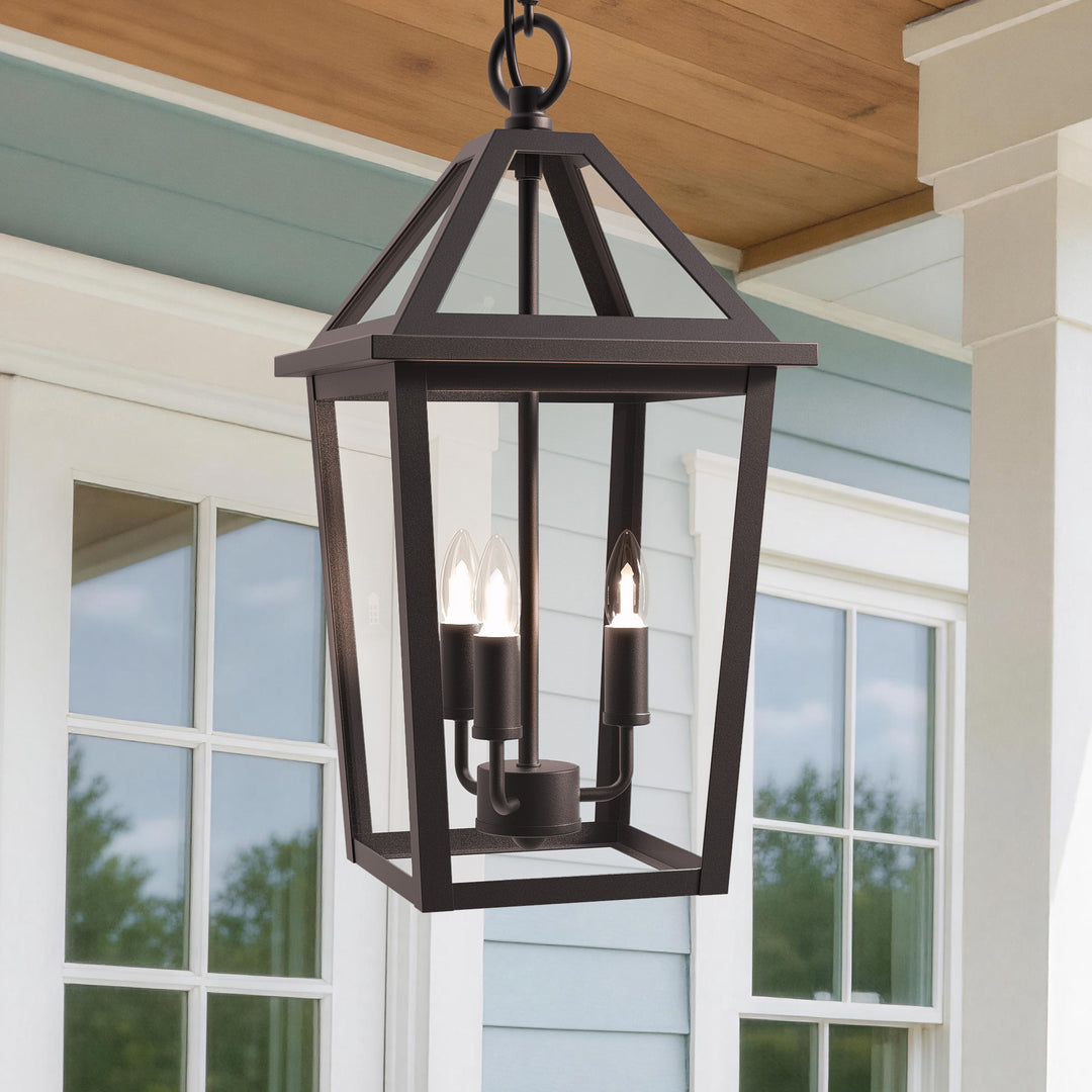 3 Light 16.4''H Iron Outdoor Hanging Lantern #7048