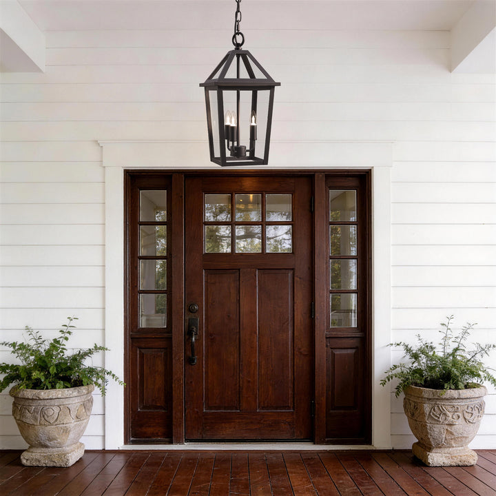 3 Light 16.4''H Iron Outdoor Hanging Lantern #7048