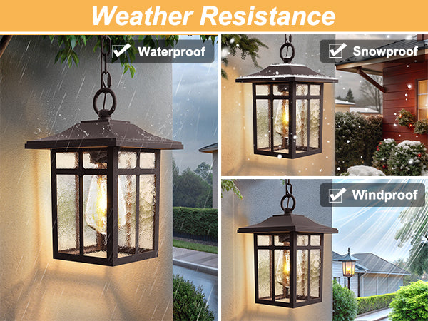 1- Light Outdoor Hanging Lantern #7055