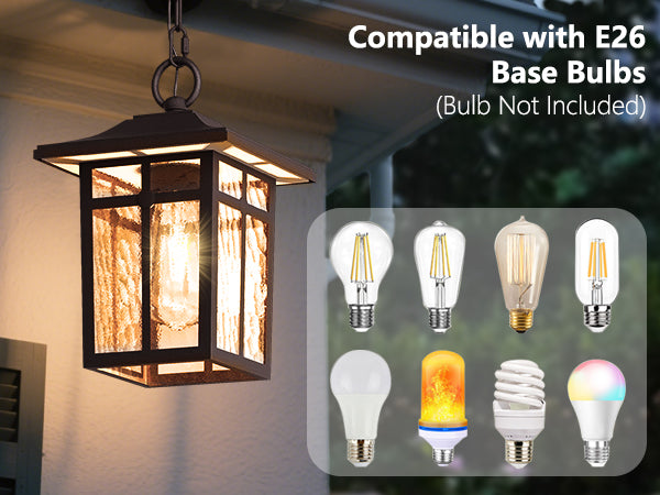 1- Light Outdoor Hanging Lantern #7055