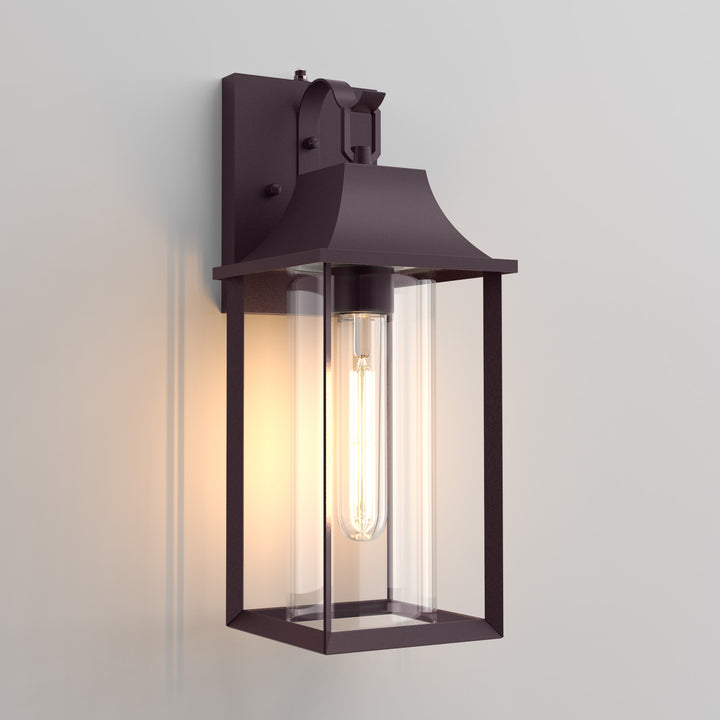 Radiance  1 - Light 18" H Glass Outdoor Wall Lantern With Dusk To Dawn #7058