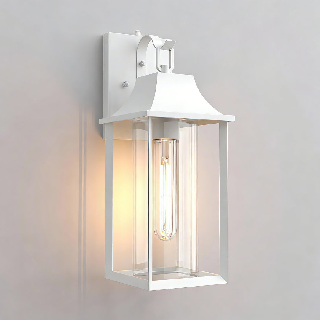 Radiance  1 - Light 18" H Glass Outdoor Wall Lantern With Dusk To Dawn #7058