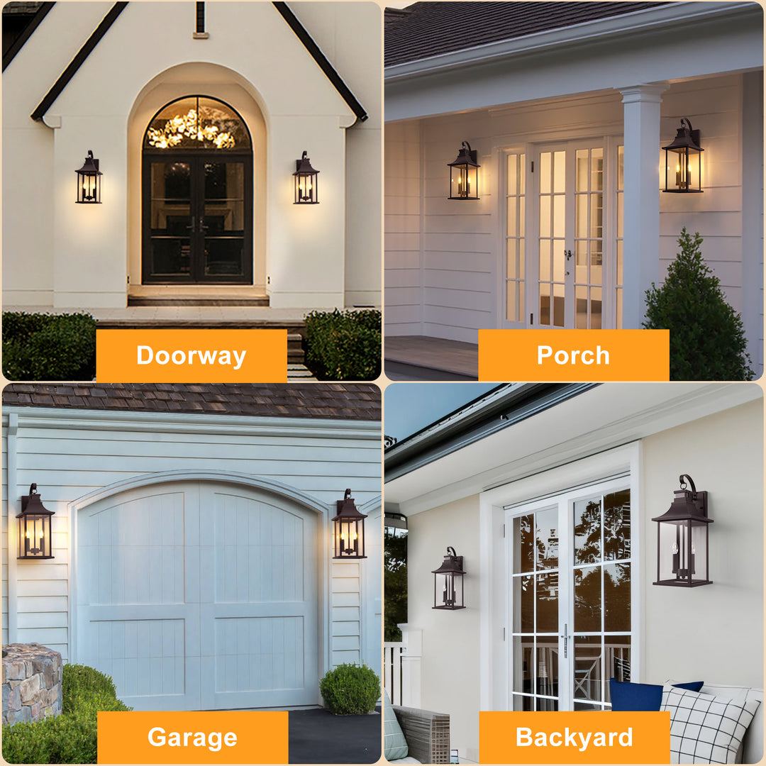 Solstice 1 - Light 19"H Aluminium Outdoor Wall Lantern With Dusk To Dawn And Motion Sensor #7059