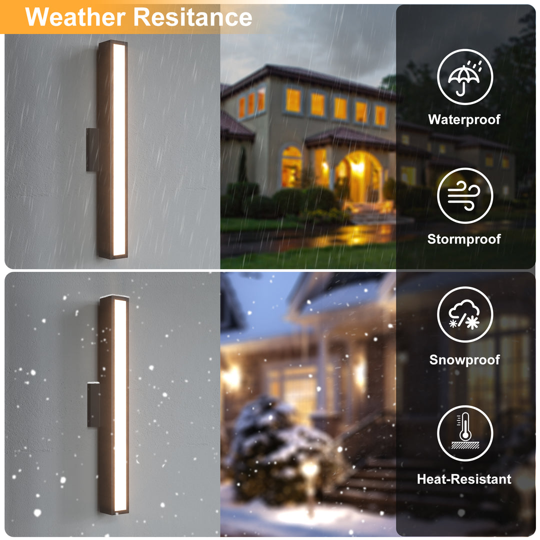 Solstice 1 - Light 15.4"H Led Aluminum Outdoor Wall Light (Set of 2) #7074