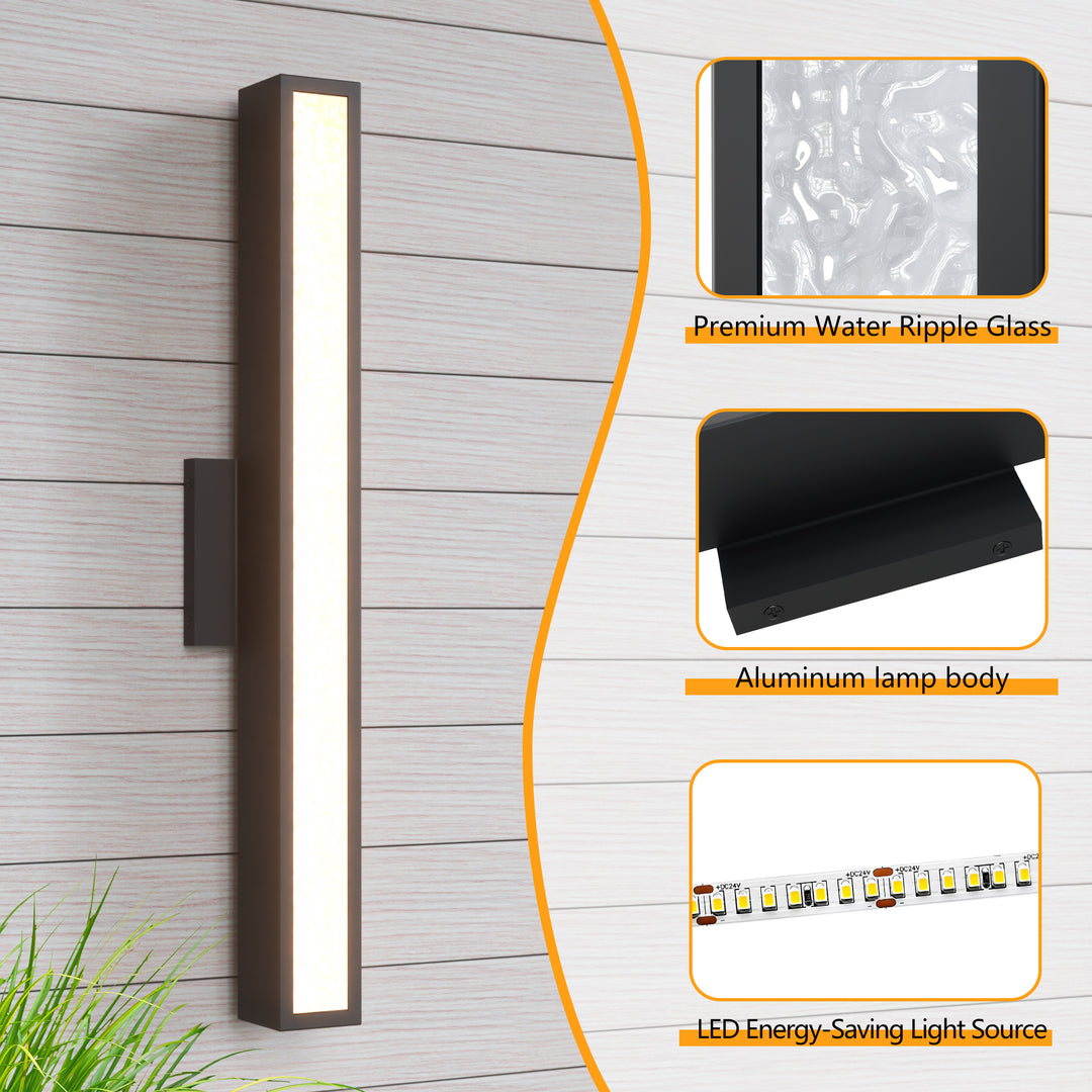 Solstice 1 - Light 15.4"H Led Aluminum Outdoor Wall Light (Set of 2) #7074