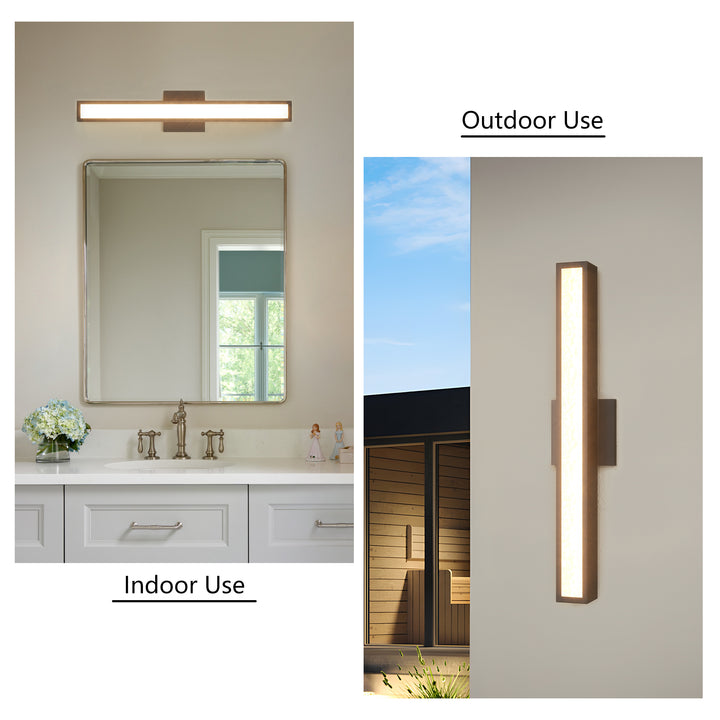 Solstice 1 - Light 15.4"H Led Aluminum Outdoor Wall Light (Set of 2) #7074