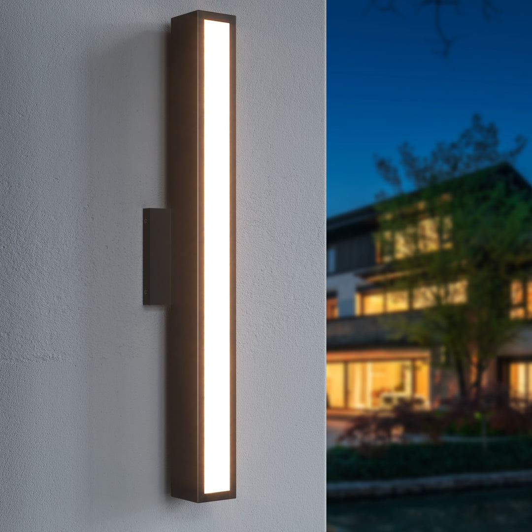 Solstice 1 - Light 15.4"H Led Aluminum Outdoor Wall Light (Set of 2) #7074